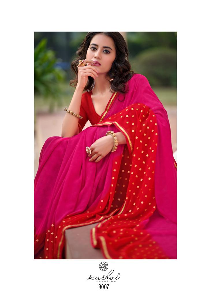 Kashvi Soundarya Fancy Party Wear Georgette Heavy Saree Collection